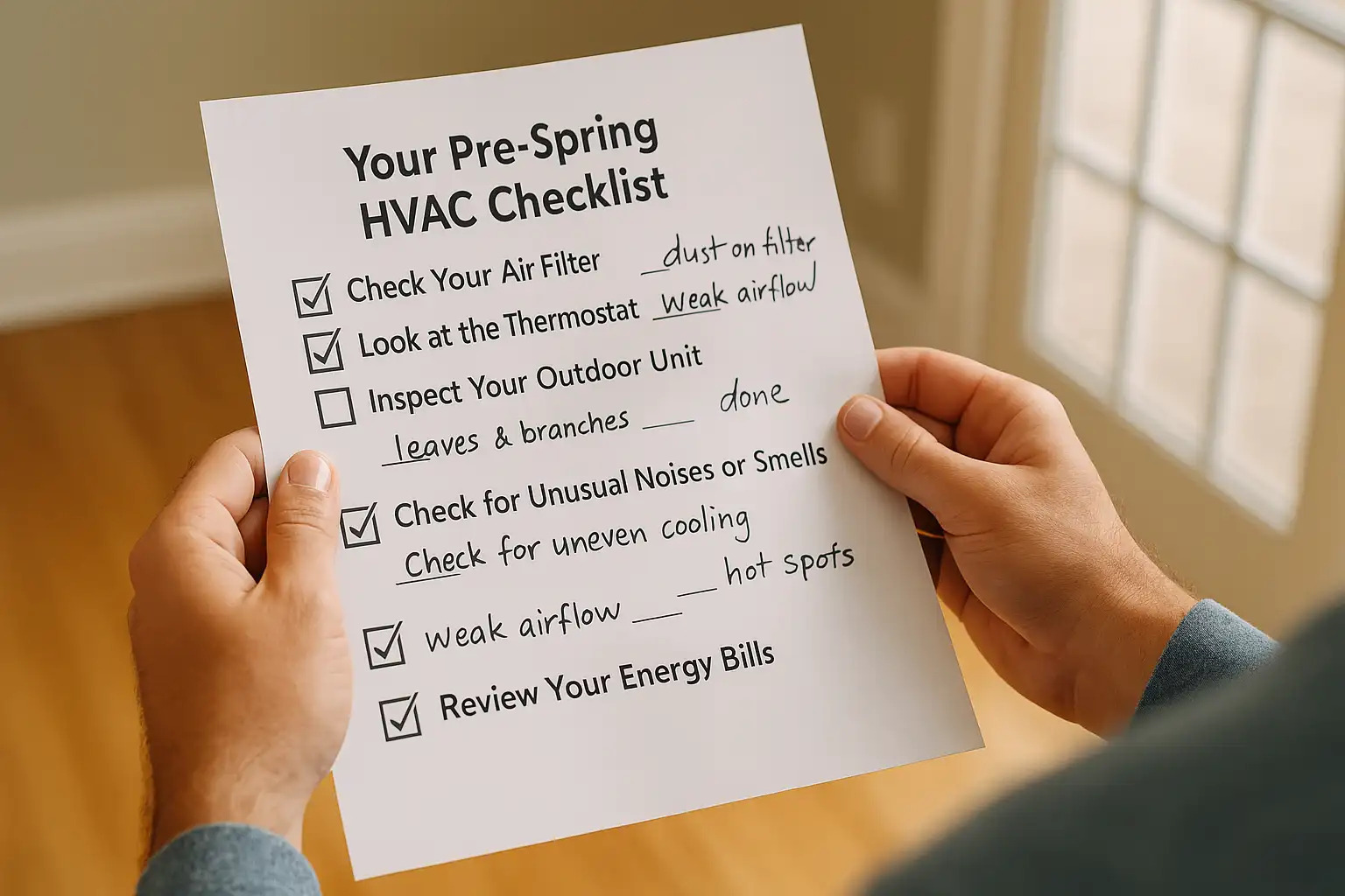 hvac spring check list st louis